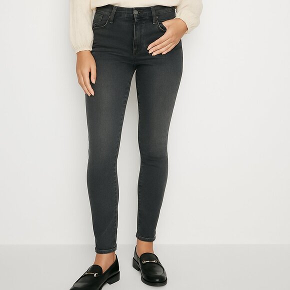 THE GREAT. The Super High Rise Jeans Women’s Size 25 Black Washed Skinny Fit - Picture 1 of 12